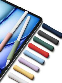 1/2/4/8 Pcs Silicone Pen Case, Pen Body Grip Case For 1st And 2nd Gen Universal Stylus Pen Case - Pink - View 5