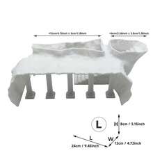 White Roman Column Palace Shaped Aquarium Decor Cave - A - View 13
