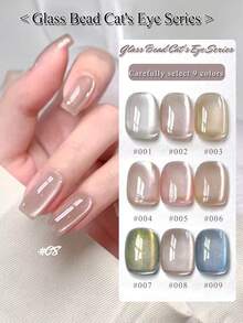 MISS MIANEL 10ML/PCS 鏡面玻璃珠貓眼指甲油 2026 熱門玻璃裸色陶瓷絲綢透明高級感玻璃珠月光爆發貓眼適用於指甲與腳趾甲法式美甲適合沙龍與DIY使用鏡面指甲藝術 - 彩色 - 查看 4