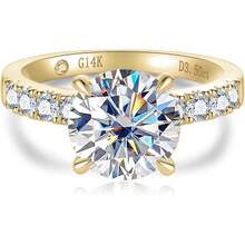 Lab-Created Diamond Ring Features A VVS 1-5 Carat Lab-Grown Lab-Created Diamond, High-Quality Stone, Perfect For Engagement Rings. Crafted In Sterling Silver. Ideal For Wedding Bands, Valentine's Day Gifts, Anniversary Presents, And Eternal Love - 黃色金幣 3.5克拉圓形 - 查看 8