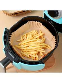 50/100片装一次性空气炸锅衬垫圆形烘焙纸不粘防油烘焙纸，适用于厨房烹饪 - 查看 13