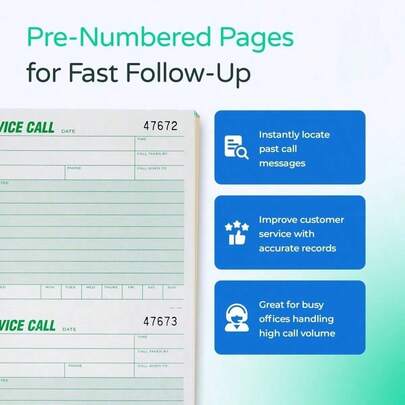 Phone Call Log Book For Office Amp Businesses Call Log Book Amp Phone Message Book For Easy Reference Carbonless Duplicate, 5 5 8 X 8 1 2, 3 Books 300 Calls