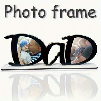 Classic Wooden Dad Photo Frame - Made Of Acrylic And Wood, Suitable For Father's Day And Thanksgiving, Precious Memory Gift
