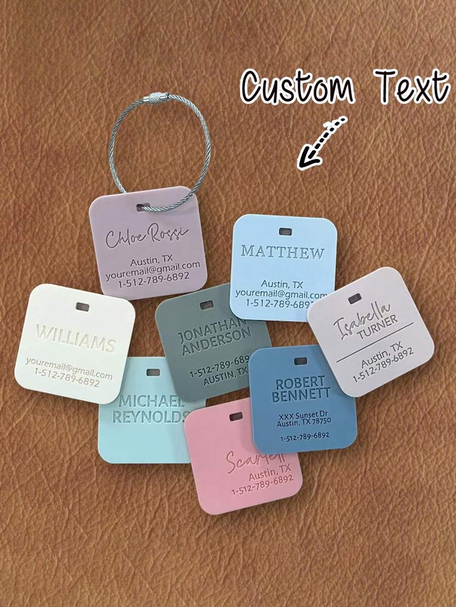 Personalized Luggage Tags, Bag Tags, Personalized ID Tags, Backpack Name Tags, Custom Luggage Tags, Travel Accessories, Backpack Labels