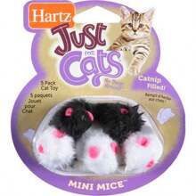 Just for Cats Mini Mice Cat Toy - 1 Pack of 5 CT with Catnip Asst. Colors - como en la foto - Ver 2