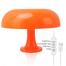 Đèn bàn hình nấm phong cách tối giản Bắc Âu chất lượng cao, sử dụng nguồn USB và có thể điều chỉnh độ sáng 3 màu, phù hợp cho phòng học, phòng ngủ, phòng khách, chiếu sáng bàn làm việc, giúp bảo vệ mắt khi đọc sách và trang trí tạo không gian ấm cúng. - Đèn LED hình nấm - Xem 1