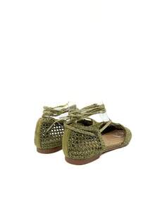 Women Flat Sandals - Màu xanh Ô liu - Xem 5