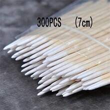 100 que tăm bông đầu nhọn, tăm bông đa năng chính xác, tăm bông cán gỗ, thích hợp cho trang điểm, xăm hình, trang điểm vĩnh viễn. - Nhiều màu - Xem 5