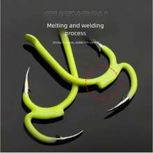 9KM Carp Hooks, 10pcs/Pack, Anti-Slip Mother-Child Hooks, Suitable For Saltwater And Freshwater Fishing, Designed For Double Bait Fishing - Multicolor - View 9