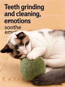 猫球、猫棒、猫玩具球 - 天然猫草 - 适合幼猫和成猫 - 互动玩耍和口腔护理 - 送给爱猫人士的绝佳礼物 - 彩色 - 查看 8