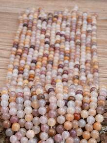 天然薰衣草石英光滑圆珠，适用于珠宝制作——抛光散珠，适合DIY项链和手链。清新春夏风格，DIY手工珠宝材料。约38厘米，尺寸4/6/8/10毫米。 - 紫羅蘭色 - 查看 8