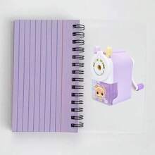 撕页式螺旋笔记本便签本 + 紫色削笔器 - 彩色 - 查看 8