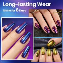 Beetles 6 Colors 7.5ml/0.25 Fl Oz Nail Polish Set - Love In Echo Quick Dry Spring Formula, Salon Long Lasting DIY Pastel Nail Art Gifts For Women - 6 Colors Holographic Ember - 查看 5