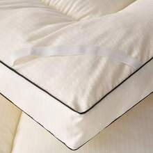 Quilted Grid Mattress Pad, Premium Tatami Bed Topper For Bedroom - White - View 5