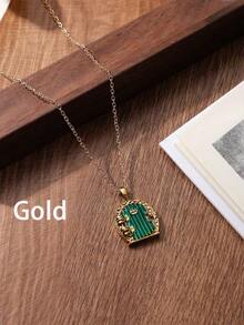 The Hobbit Door Charm Necklace In A Hole In The Ground There Lived A Hobbit Necklace - 金子 - 查看 8