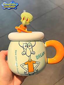 SpongeBob SquarePants Official Couple Mug Series, Including Cups, Mugs, Milk Cups, Coffee Cups, Made Of Heat-Resistant Ceramic Material, IP Design, Multi-Color, Suitable For Holiday Gifts, Family Gatherings, Housewarming Gifts, Dorm Use, Matcha Bowls - Multicolor - View 9