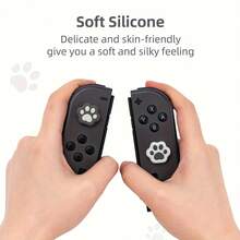 4 fundas protectoras de silicona suave con forma de pata de gato para joystick, compatibles con Switch/OLED/Switch Lite - Ver 3