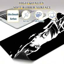 1pc Extra Large Anime Girl Gaming Mouse Pad - Rubber Material, Oblong Rectangle Shape, Precision- Locked Edges, Washable And Non-Slip Desk Mat For Computer ESports - 查看 11