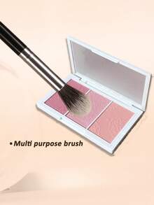 1pc Black Flame Blush Brush, Soft Hair Makeup Brush For Face Highlighter - Black - View 3