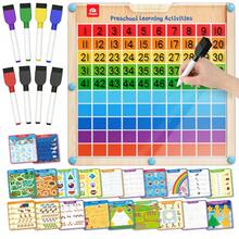 Coogam Back-To-School, School Supplies Wooden Hundred Board, 1-100 Number & Alphabet Tracing Toy For Toddlers, Math Manipulative & Fine Motor Skill Development, Early Educational Gift For Kids Ages 3+ - Multicolor - View 8