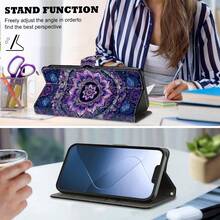 GLANDOTU Colorful Printed PU Leather Wallet Phone Case With Card Slots, Lanyard And Flip Stand; Compatible With Multiple Phone Brands And Models - Multicolor - View 2