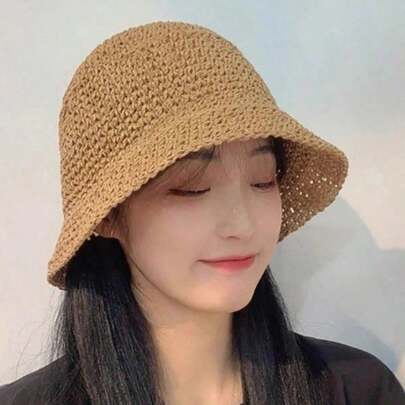 Mũ rơm cổ điển, mũ đi biển chống nắng dành cho nữ, mũ tai bèo đa năng, chống tia UV, phong cách nghỉ dưỡng xuân/hè, thể hiện không khí nghỉ mát thư thái. Thích hợp cho du lịch, nghỉ mát biển, chụp ảnh thời trang trong mọi mùa, có thể phối với váy, áo sơ mi, quần jeans, v.v. Mũ chống nắng thời trang.