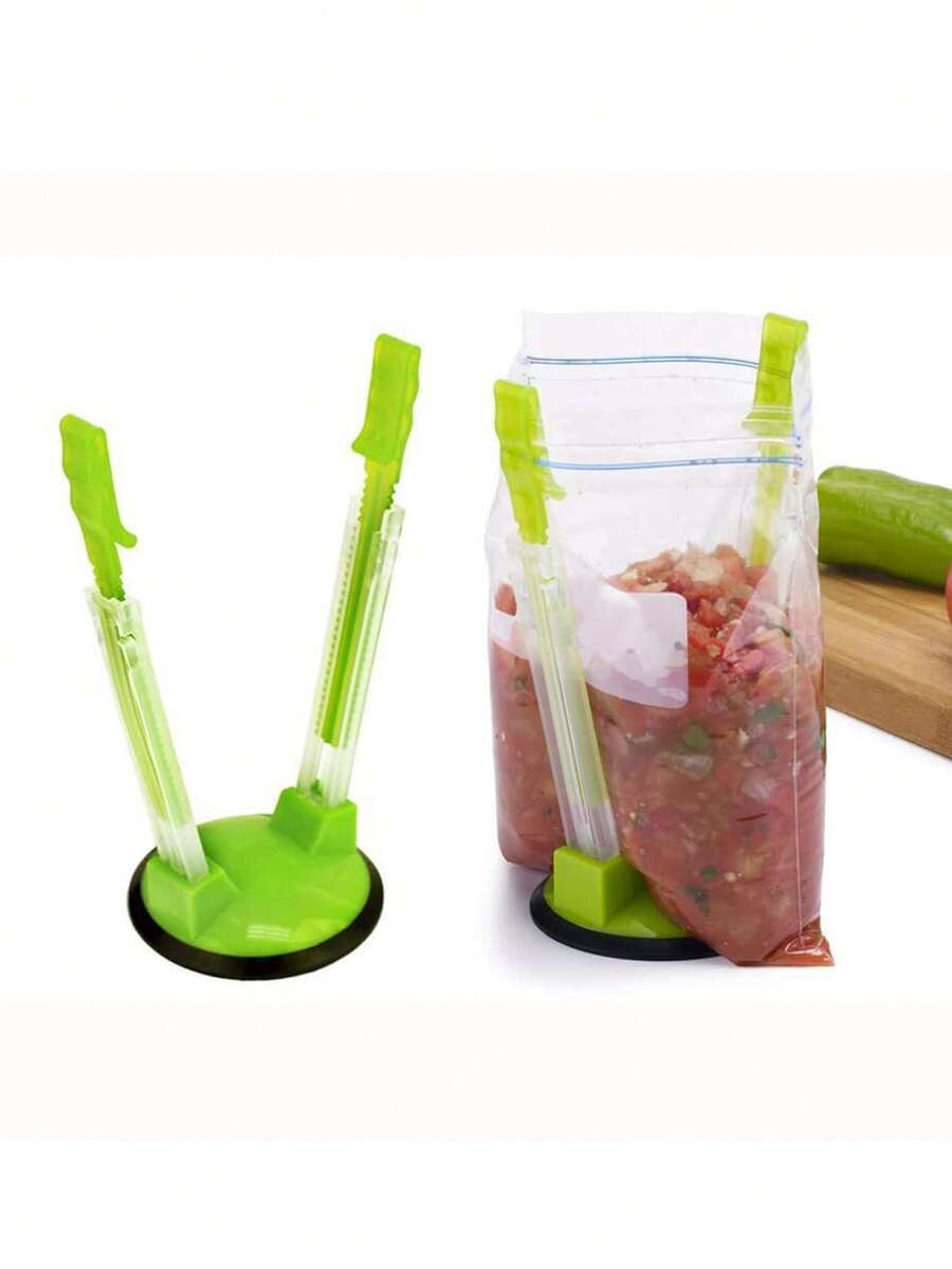 1pc Food Storage Bag Organizer, Random Color - Multicolor - View 1