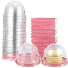 Hộp đựng bánh bằng nhựa trong suốt có nắp vòm (10/20/30 chiếc), dùng để trưng bày bánh quy, bánh ngọt và các món tráng miệng, thích hợp cho đám cưới, tiệc sinh nhật. - Xem 5