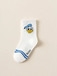 Disney 5 pares de calcetines de tripulación genuinos de la familia Mickey Mouse para niños, diseño de dibujos animados lindos, calcetines de estudiante cómodos, transpirables y de moda, ideales para uso diario, regreso a la escuela y regalos festivos - Multicolor - Ver 11