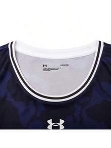 Under Armour 男女通用无袖T恤，2026春季新款篮球训练健身运动背心，24500110-409 - 藏蓝色 - 查看 3