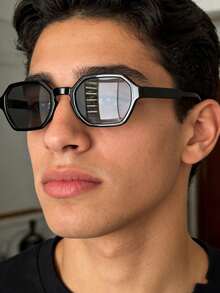 1 gọng kính vuông nam chất lượng cao, nhẹ, kiểu dáng tối giản, thời trang, đa năng với thiết kế càng kính độc đáo, phù hợp cho đeo hàng ngày, chụp ảnh đường phố, du lịch và nghỉ dưỡng, kèm hộp đựng kính. - Nhiều màu - Xem 13