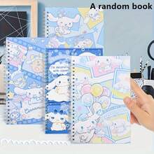 [Sản phẩm bán chạy nhất dòng SANRIO] 1/4 cuốn, mẫu ngẫu nhiên. Sổ tay học sinh SANRIO, sổ tay rời khổ A5 chất lượng cao, sổ tay/nhật ký dễ thương. - Nhiều màu - Xem 5
