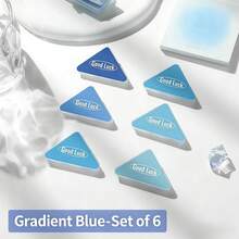 6pcs GOOD LUCK Triangle Clips, Student Supplies Storage Edge Clips, Office Stationery Invoice Document File Binder Clips - Sets - View 9