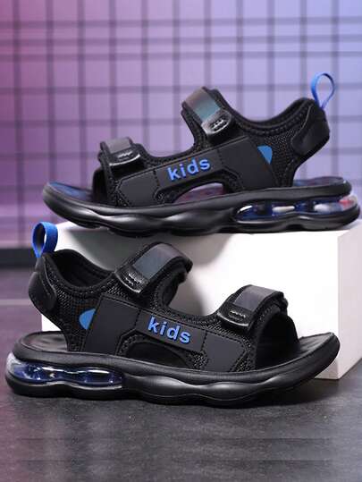 2025 Summer New Teenage Sandals, Big Size Middle School Students Boy & Girl PU Shock Absorbing Soft Bottom Beach Shoes