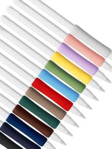 1/2/4/8 Pcs Silicone Pen Case, Pen Body Grip Case For 1st And 2nd Gen Universal Stylus Pen Case - Pink - View 9