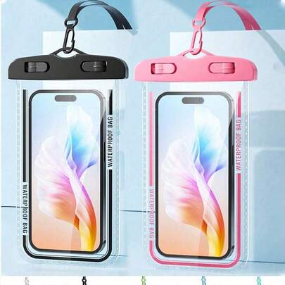 防水潜水手机套，带触屏功能，适合游泳和水下摄影。防尘、防震、防雨、防水、可漂浮。方便携带，可用作运动手机壳、运动包、防水包、沙滩旅行防水手机壳、夏季游泳包、沙滩钱包、户外运动健身旅行包以及男女通用沙滩游泳必备包。便携式手机壳