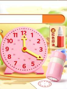 1pc Learning Clock, Clock Model Set With 3 Interconnected Hands For Hour And Minute Recognition, Colorful Clock Time Teaching Aid, 3-Hand Linked Clock For Elementary Students To Learn Time, Suitable For Back To School - Default - View 11