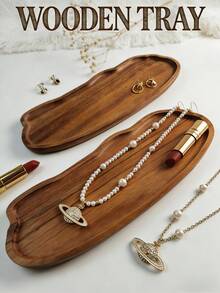 1 Khay đựng trang sức hình đám mây trang nhã bằng gỗ, món quà hoàn hảo cho sinh nhật và Ngày của Mẹ. - Màu Khaki - Xem 10