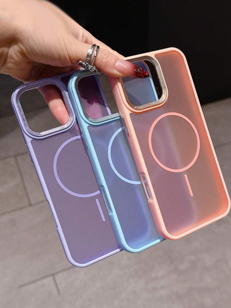 Ốp lưng điện thoại từ tính với gọng kim loại mờ, tương thích với Apple 17 Pro Max/16/15/14/13/12/11 - Nhiều màu - Xem 1