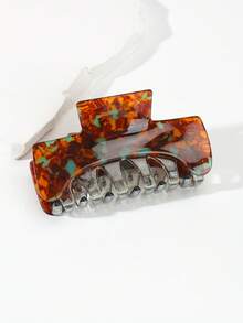 1pc Women's Retro Tie Dye Medium Hair Clip, Hair Claw Suitable For Daily, Vacation, Party Wear - Multicolor - View 8