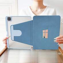 1 件装，窗边黑猫图案，360° 旋转保护套，带笔槽，多角度磁吸支架，支持自动休眠/唤醒功能，兼容 iPad Pro/Air、三星、小米 Pad 5/6/7 - 彩色 - 查看 10