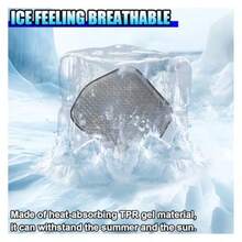 Gel Car Seat Cushion Cooling Breathable Car Driving Seat Protector Cover Comfortable Anti-Slip Chair Cushion Pad Universal Automotive Interior Accories For Sedan Office Grey - 灰色 - 查看 4