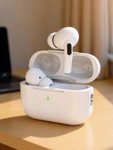 真无线蓝牙耳机，蓝牙5.0，配备闪电充电盒，续航时间超过24小时，轻松与智能手机配对，无线耳机 - 查看 2