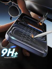 Yezodawee Miếng dán màn hình kính mờ cho iPhone 17 Pro Max, chống chói, chống bám vân tay, kính cường lực trong suốt độ phân giải cao, tương thích với ốp lưng điện thoại, dễ dàng lắp đặt, không bọt khí, cần thiết để bảo vệ màn hình, phù hợp cho sử dụng hàng ngày, văn phòng, nhà và các trường hợp khác, chống nước, chống sốc, chống rơi, chống trầy xước, phủ toàn màn hình. - 1 cái - Xem 4