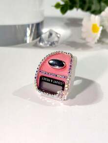 Nuevo contador de anillos electrónico con cristales de imitación personalizado, con diseño de anillo compacto para un uso cómodo en el dedo, función de reinicio con un solo clic, cuenta de 0 a 99999 para uso a largo plazo, disponible en varios colores, ampliamente aplicable (oración religiosa, actividades comerciales, juegos de entretenimiento, regalos festivos, etc.) para satisfacer diversas necesidades - Multicolor - Ver 10