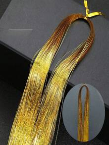 Elegant Shiny Solid Color Wig Piece For Women, Suitable For Casual, Party, Anniversary, Valentine's Day, Mother's Day, Halloween, Christmas, Back To School, Girlfriend Birthday Gift - A - View 6