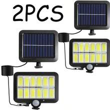 1/2pcs Outdoor Solar Lights, 12 Grids 120 COB Bulbs Outdoor Wall Lights, Pathway Lights With Motion Sensor For Lighting, 3 Lighting Modes, Detachable Solar Panel And LED Light Design - 12 Slots - 120 COB - View 17