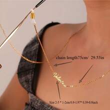 Customized Name Eyeglass Chain, Personalized Engraved Fashion Eyeglass Chain, Stainless Steel Accessory, Adjustable, Unisex Custom Accessory, Fashionable Eyeglass Pendant, Glasses Frame Accessory, Summer Jewelry, Personalized Jewelry Gift, Suitable For Anniversary, Wedding, Mother's Day, Ladies Beach Accessories - Multicolor - View 3