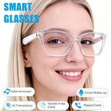 AI智能翻译眼镜。搭载AI语音助手，可翻译多种语言，内置麦克风，带来舒适的音乐聆听和通话体验。支持高清音频、音乐播放控制和免提通话，时尚百搭，适合办公、商务、旅行等多种场合。 - 查看 2