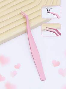 Multi Colored Minimalist Eyelash Tweezers With Curved Design, Finely Crafted To Easily Meet Various Needs. Equipped With A Protective Cover To Avoid Injuring Hands. Thick Material, High Hardness, Good Elasticity, And Durability - Multicolor - View 15